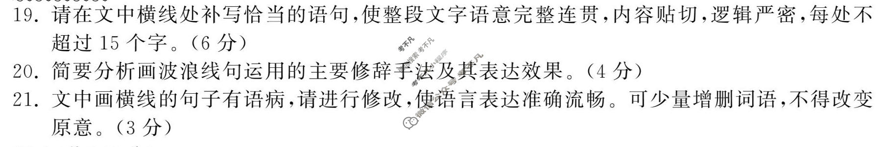 衡中同卷 2022-2023学年度高三一轮复习滚动卷[新高考版J]语文(四)4试题