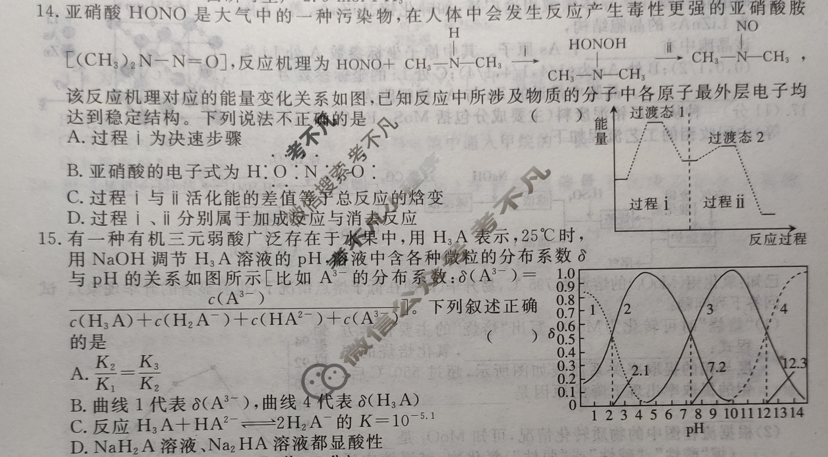 2023届高三总复习·XS3名师原创模拟(七)7化学试题