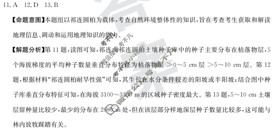 山东省2023年普通高中学业水平等级考试[23·(新高考)ZX·MNJ·地理·SD]地理(二)2答案