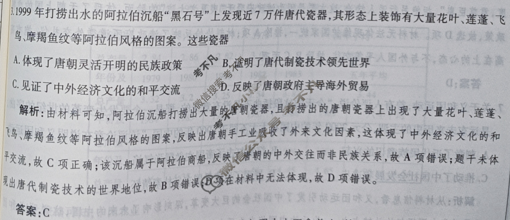 2023届衡水金卷先享题 调研卷[湖南专版]历史(六)6试题