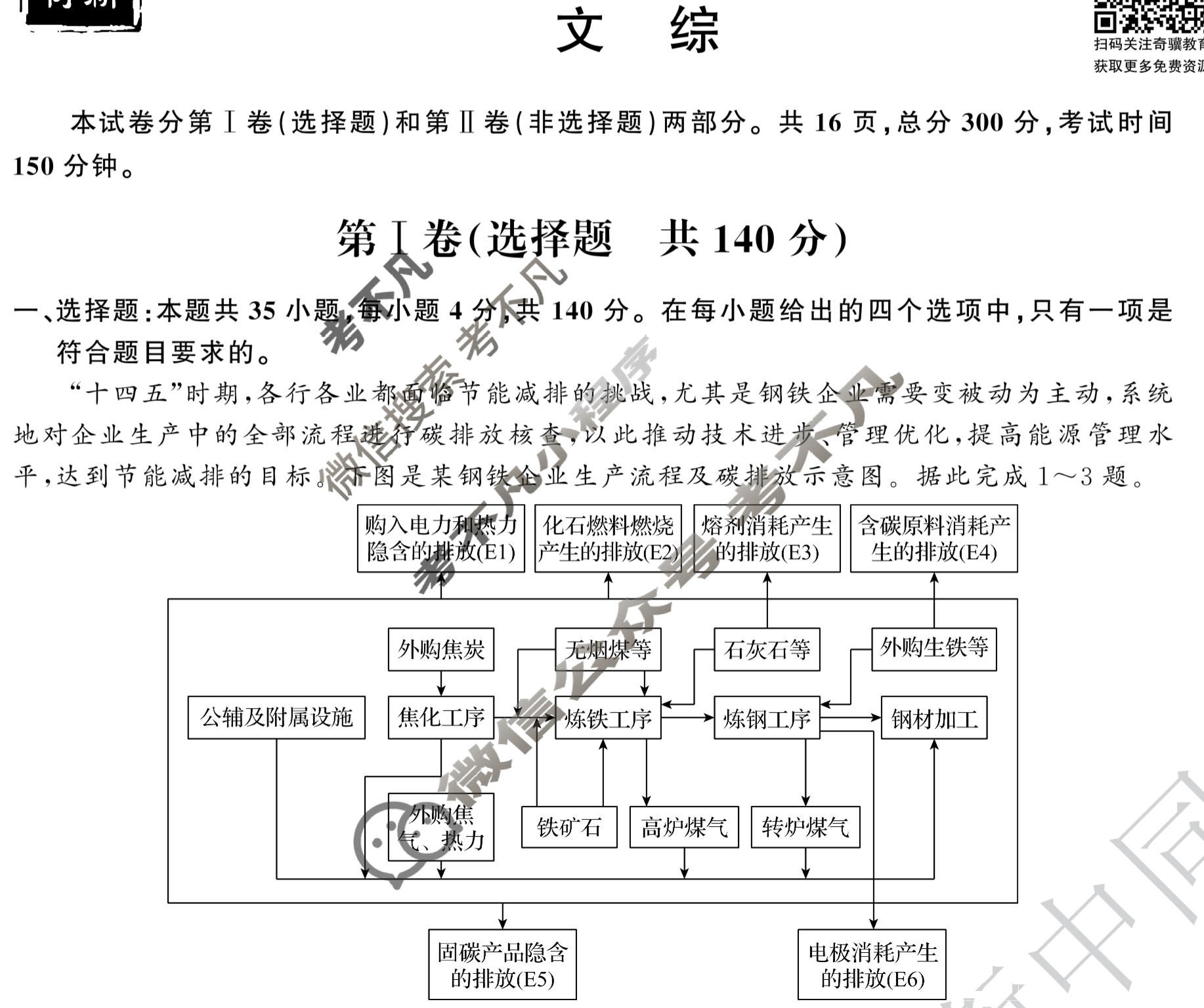 衡中同卷 2022-2023学年度上学期高三年级六调考试[新教材版]文综试题