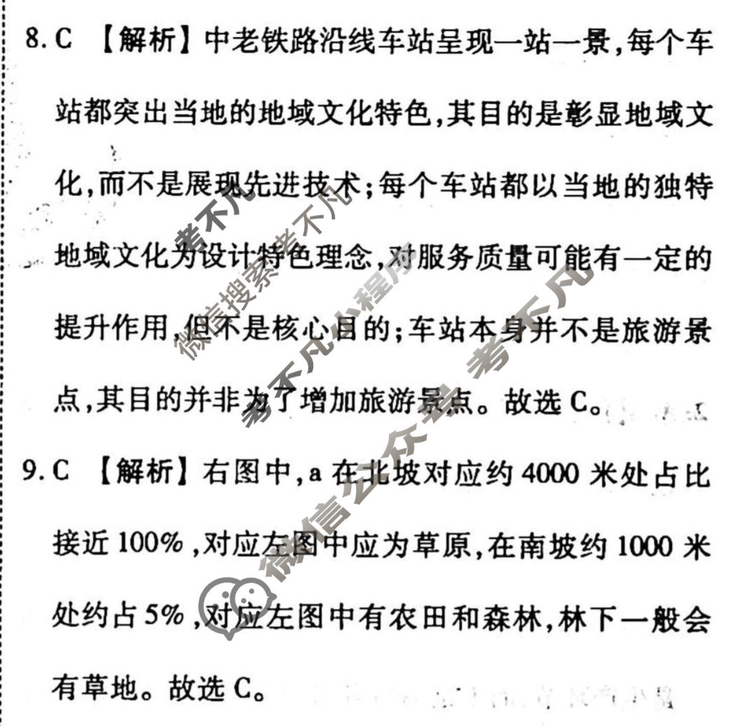 2022-2023学年衡水金卷先享题 高考备考 专项提分卷[新教材]地理 选择题标准分组练(6)答案