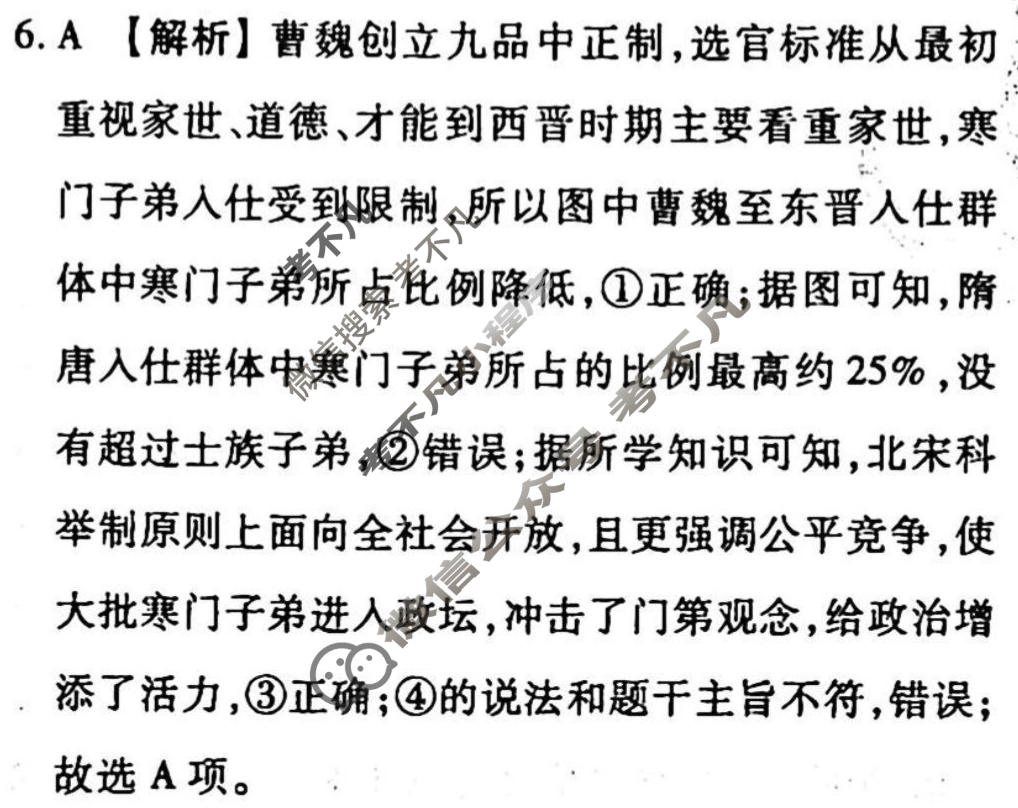 2022-2023学年衡水金卷先享题 专项分组练[辽宁专版]历史 专题分组练(15)答案