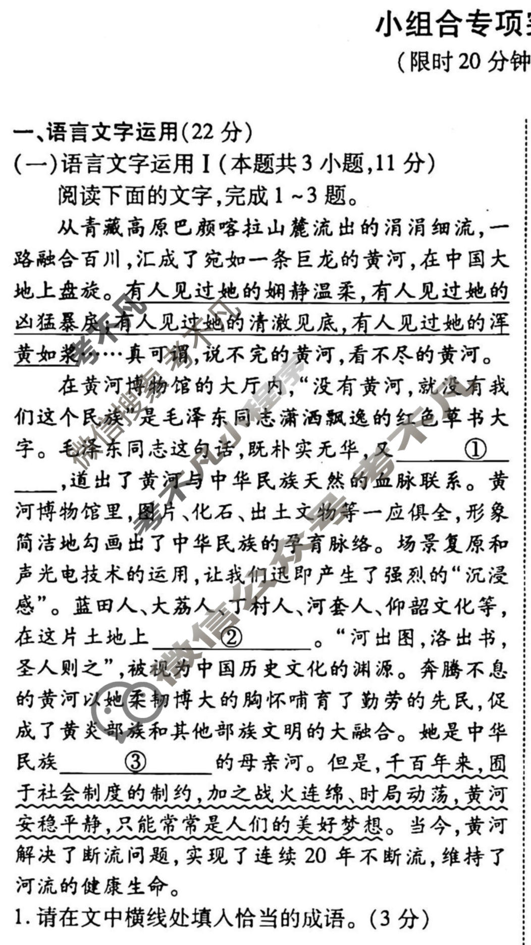 2022-2023衡水金卷先享题 高考备考 专项提分卷[新高考] 语文 小组合专项突破练(13)试题