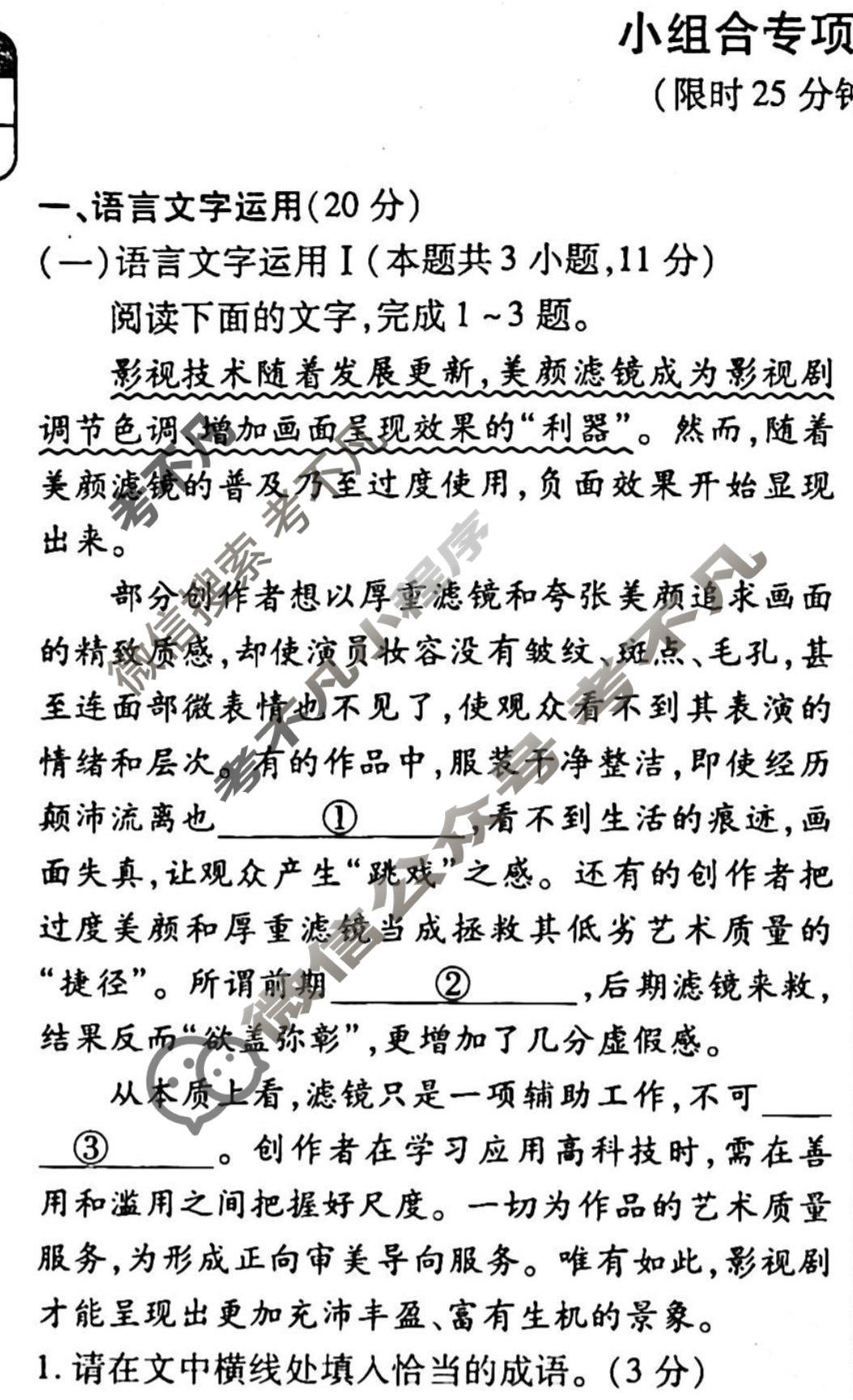 2022-2023衡水金卷先享题 高考备考 专项提分卷[新高考] 语文 小组合专项突破练(24)试题