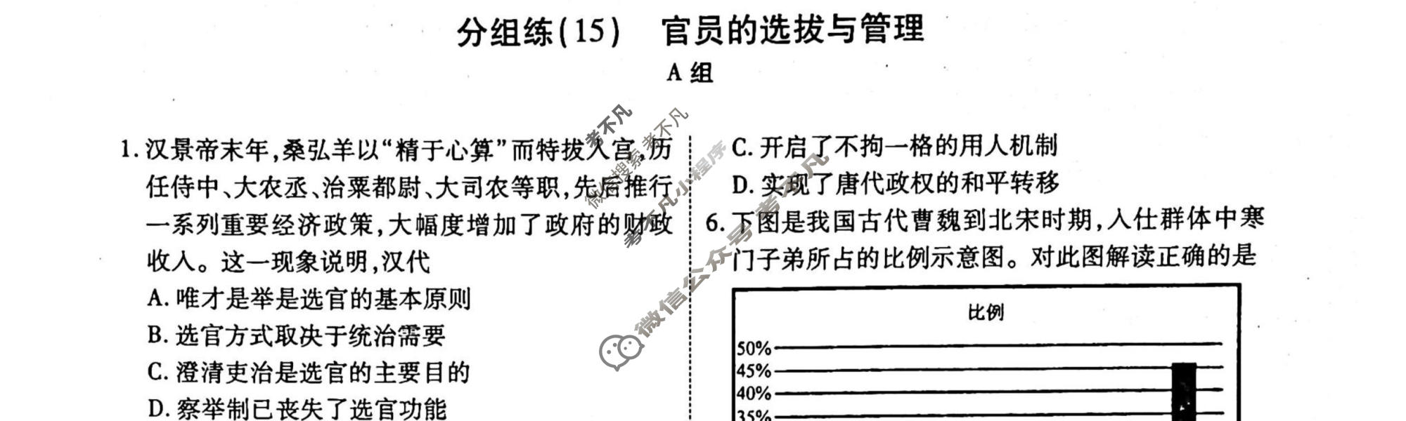 2022-2023学年衡水金卷先享题 专项分组练[辽宁专版]历史 专题分组练(15)试题