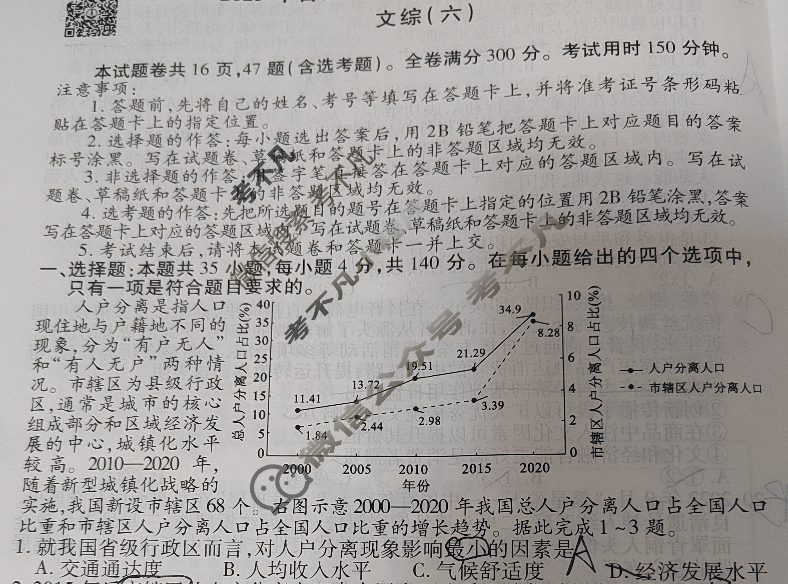 2023届衡水金卷先享题 信息卷[全国乙卷]文综(六)6试题