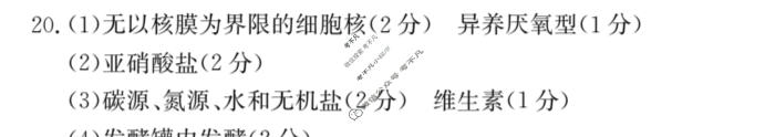 2022-2023学年河北省高二年级下学期3月金太阳联考(23-336B)生物B2答案