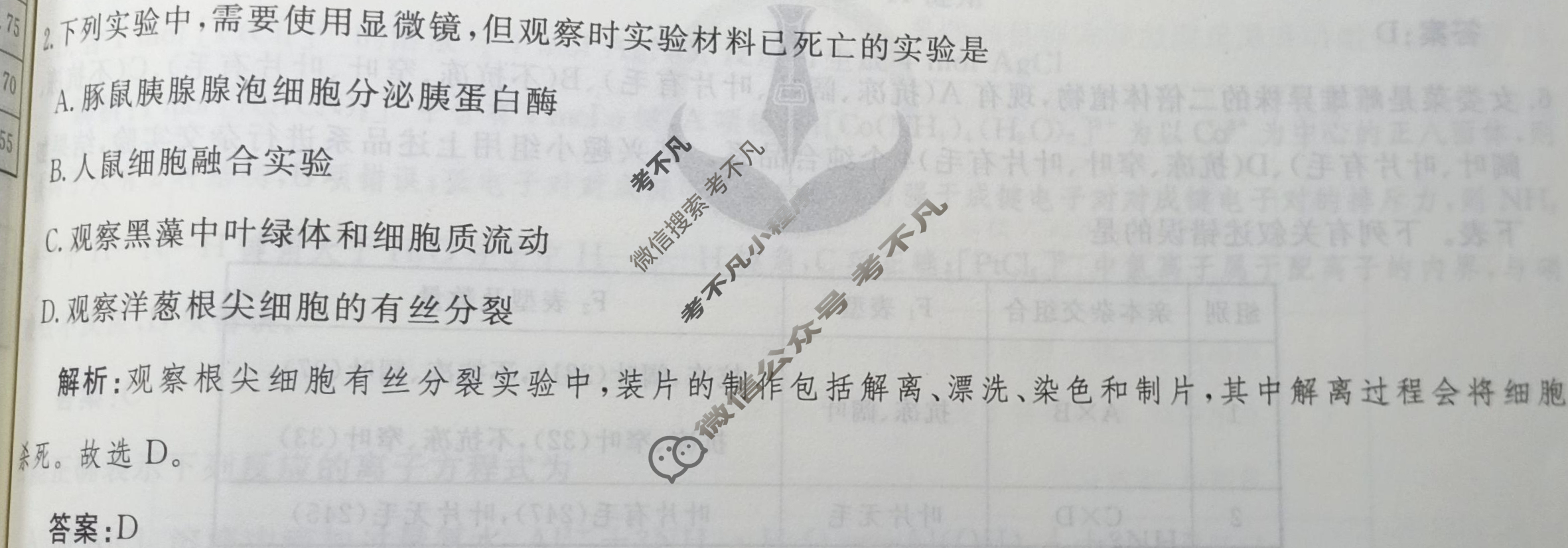 2023届衡水金卷先享题 信息卷[新教材XB]理综(四)4试题