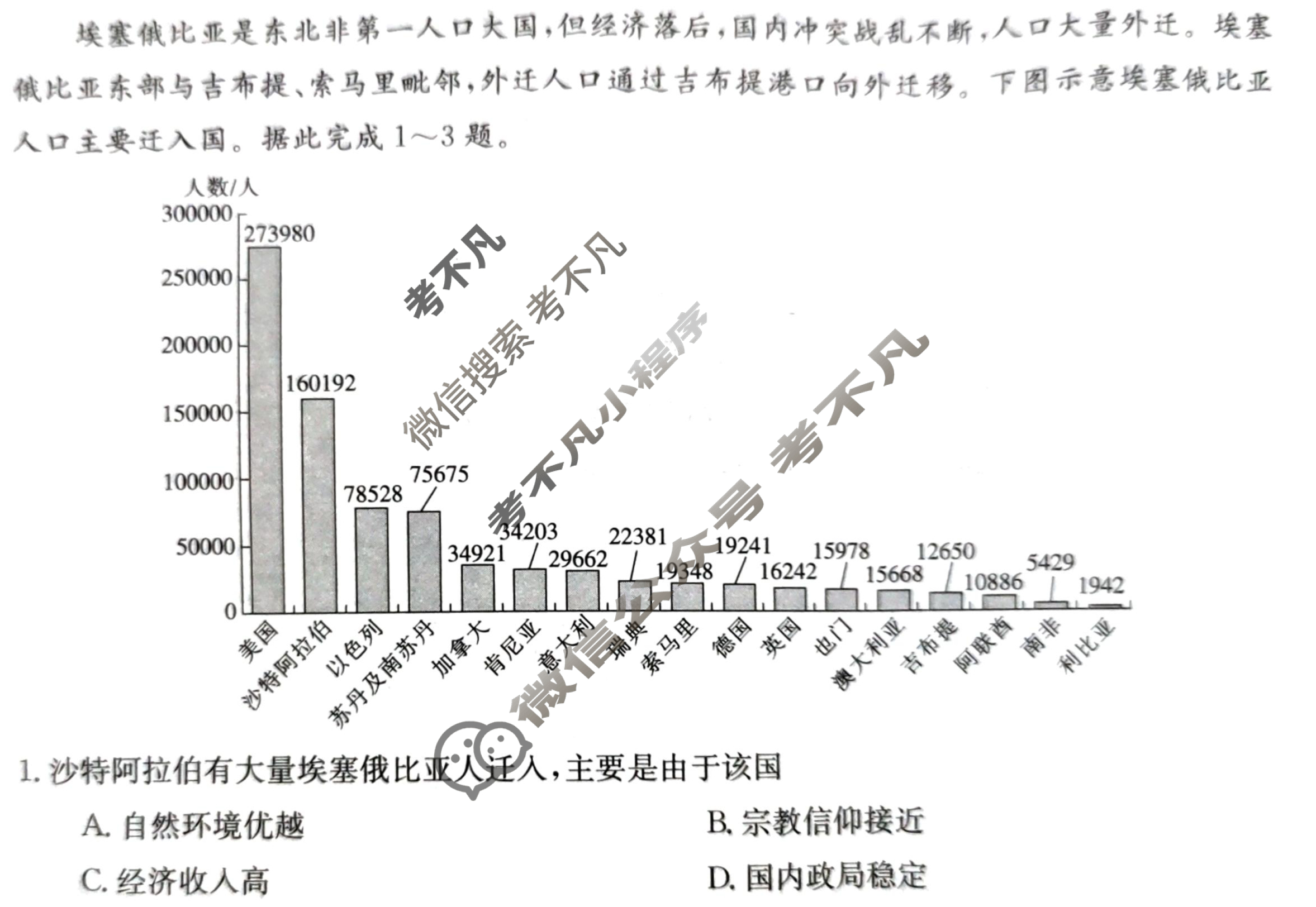 青海省2022-2023学年高一4月金太阳联考(标识♠)地理试题