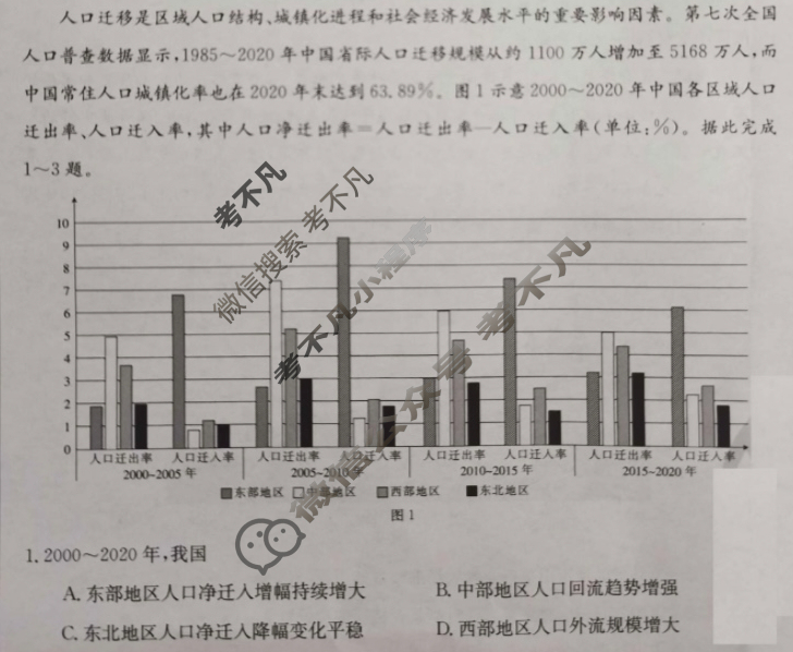 承德市2022~2023学年高一年级第二学期金太阳期末考试(23-542A)地理试题