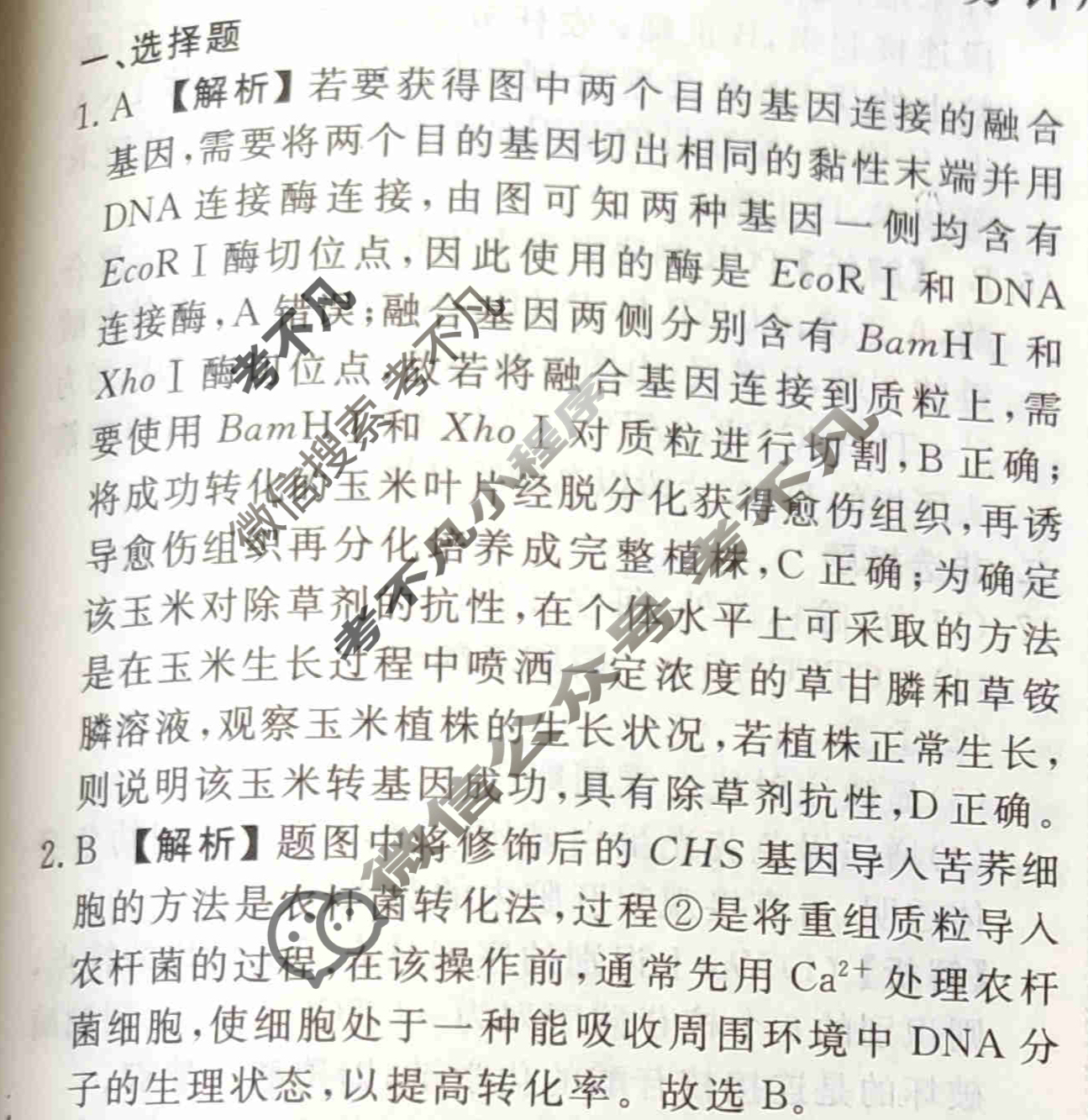 2023-2024衡水金卷先享题 高三一轮复习40分钟周测卷[福建专版]生物学(二十八)28答案