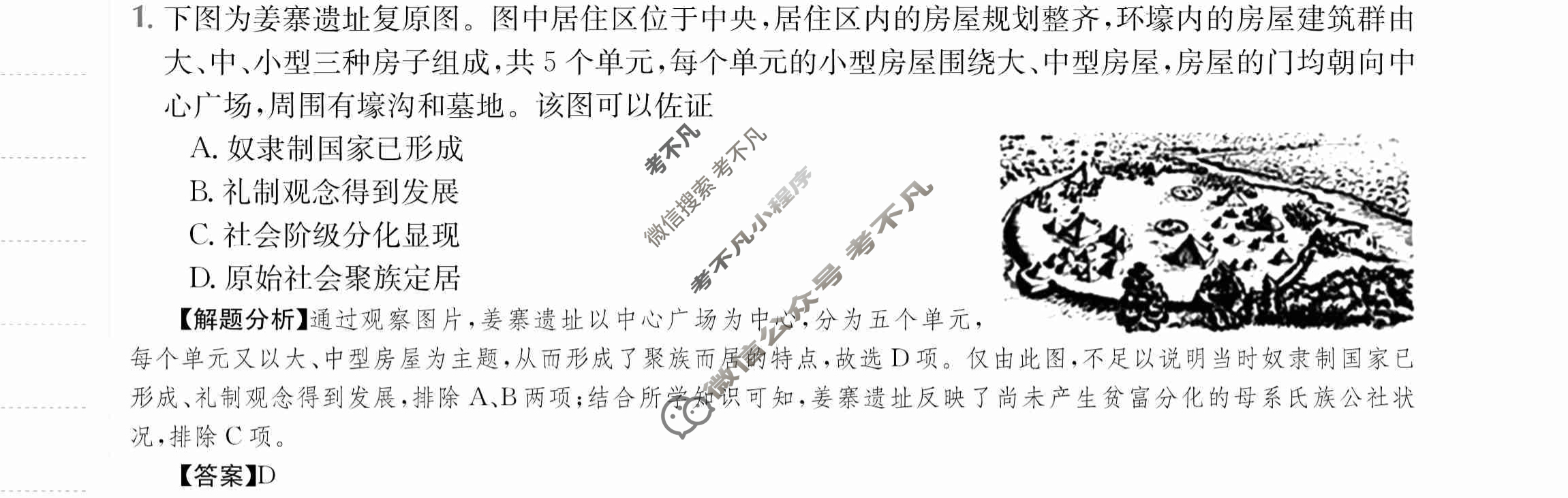 2024年全国100所名校高三单元测试示范卷[24·G3DY(新高考)·历史-R-必考-HUB]历史(二)2答案