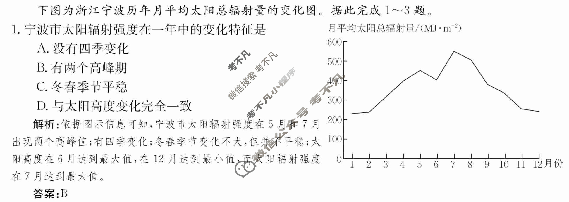 2024年卷行天下·周测卷[24新教材·ZCYK·地理-R-必修第一册-G DONG]地理(二)2 答案