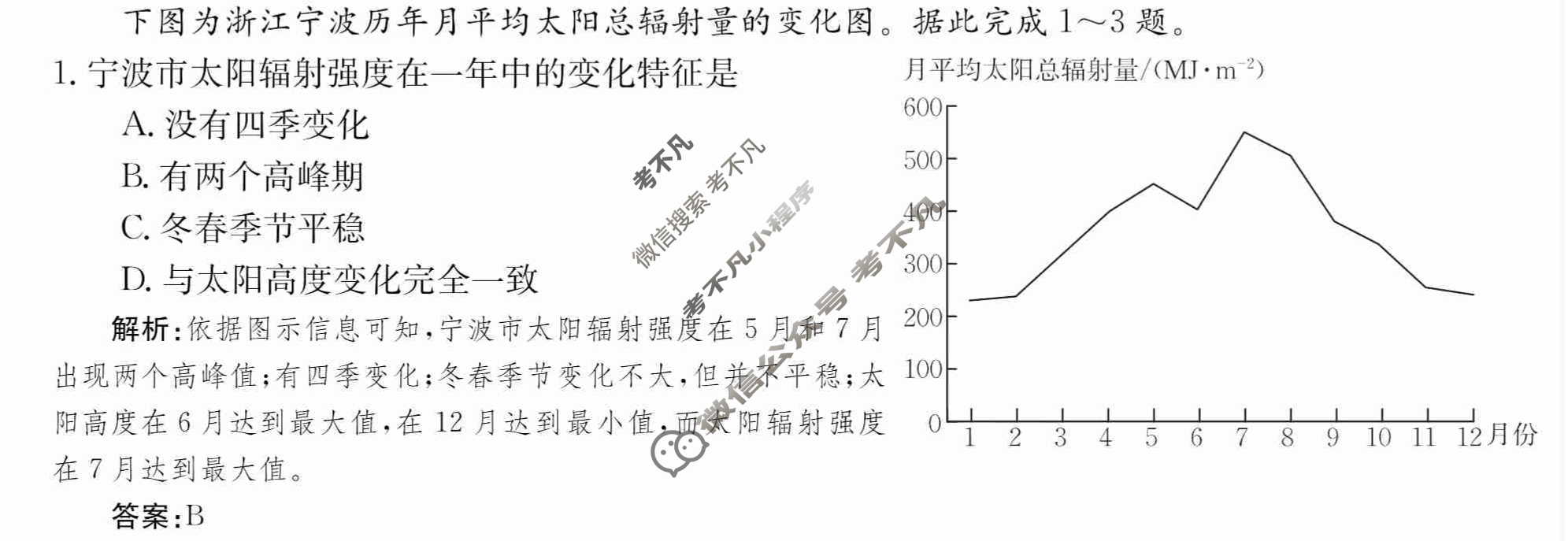 2024年卷行天下·周测卷[24新教材·ZCYK·地理-R-必修第一册-SD]地理(二)2 答案