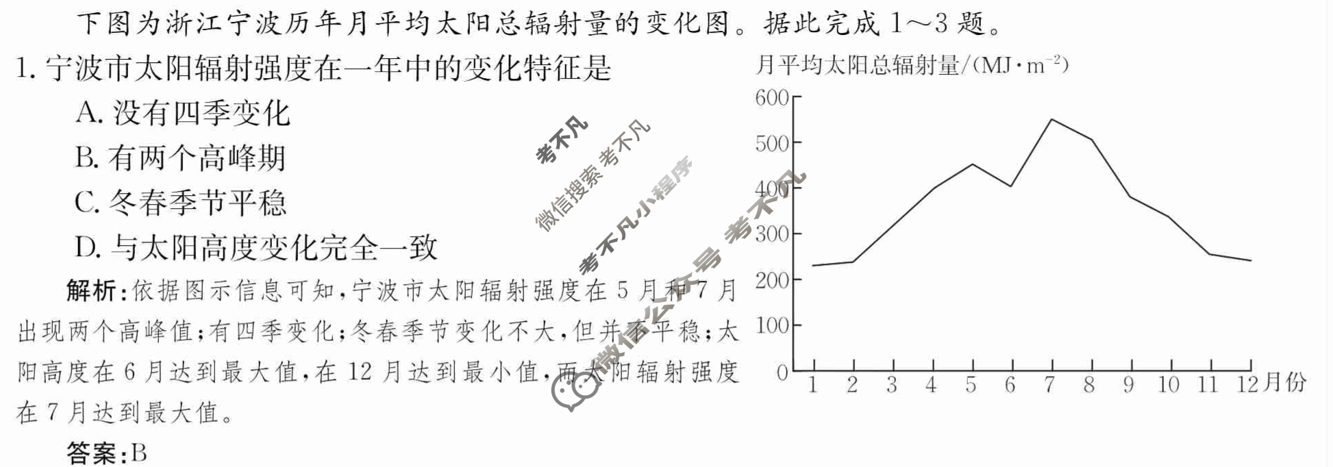 2024年卷行天下·周测卷[24新教材·ZCYK·地理-R-必修第一册-HAIN]地理(二)2 答案