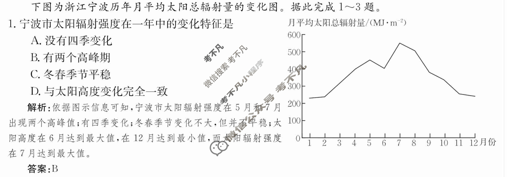 2024年卷行天下·周测卷[24新教材·ZCYK·地理-R-必修第一册-HUB]地理(二)2 答案