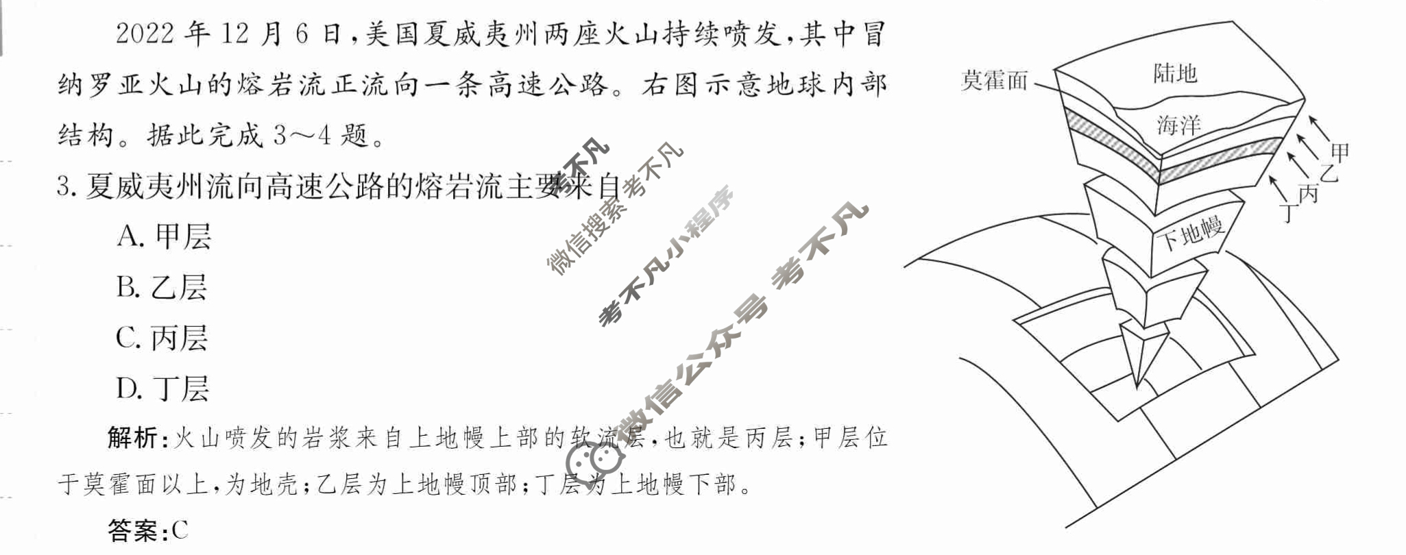 2024年卷行天下·周测卷[24新教材·ZCYK·地理-LJB-必修第一册-SD]地理(三)3 答案