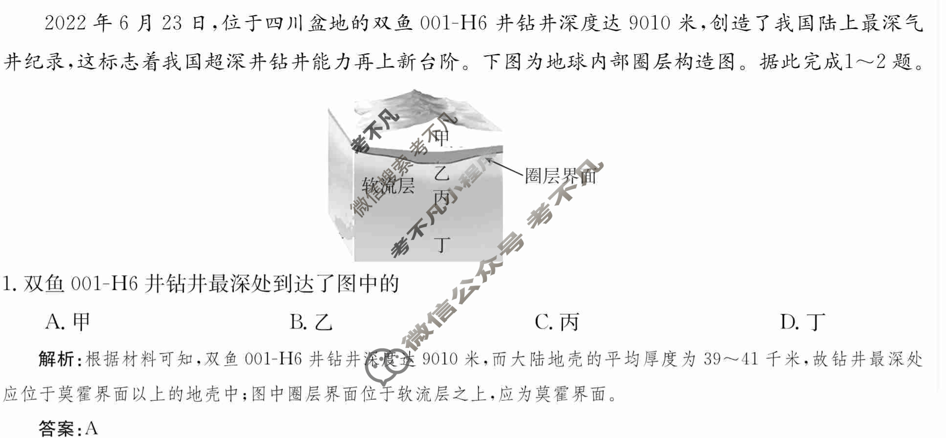 2024年卷行天下·月考卷[24新教材·ZCYK·地理-R-必修第一册-HUB]地理(二)2 答案