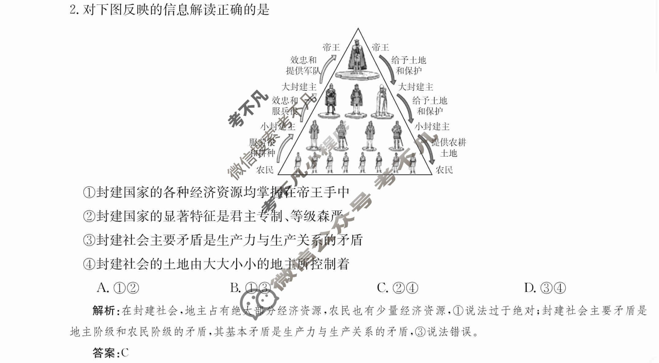 2024年卷行天下·周测卷[24新教材·ZCYK·思想政治-R-必修1-SD]思想政治(三)3 答案