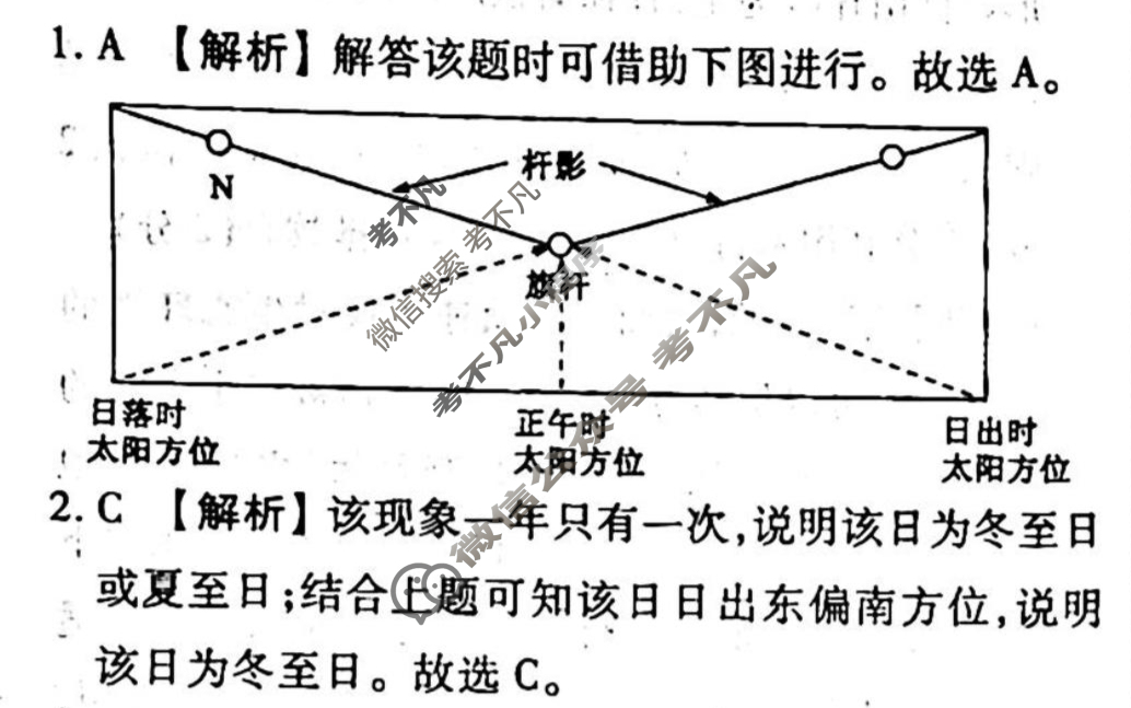2023-2024衡水金卷先享题 高三一轮复习40分钟单元检测卷[广西专版]地理(人教版)(十八)18答案