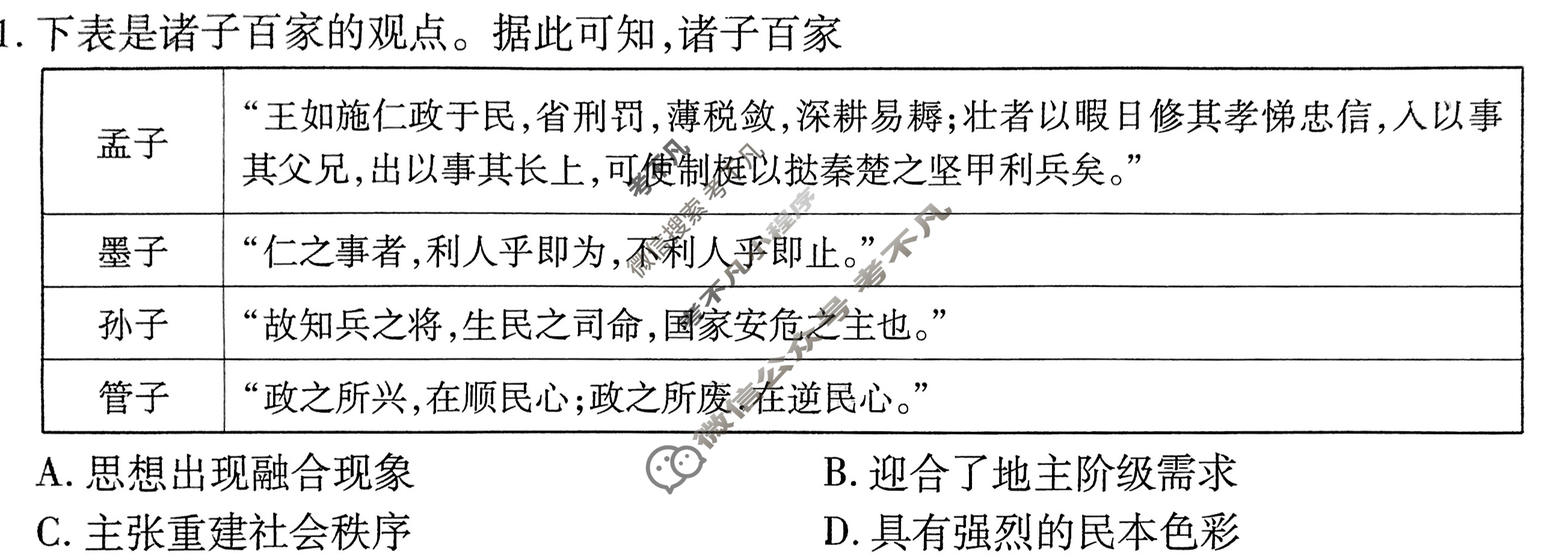 衡水金卷先享题(摸底卷) 2023-2024学年度高三一轮复习摸底测试卷[湖南专版] 历史(二)2试题