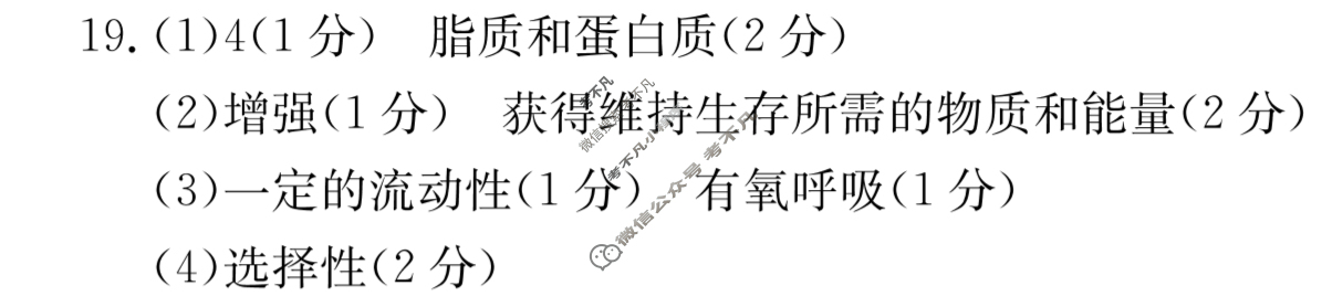2024届金太阳河北省高三年级上学期9月联考(24-39C)生物答案