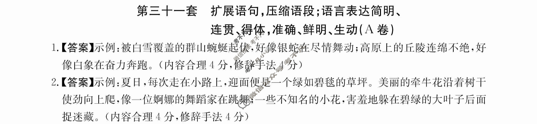 2024年全国100所名校高三AB测试示范卷[24·G3AB(新高考)·语文-R-必考-QG]语文(三十一)31答案