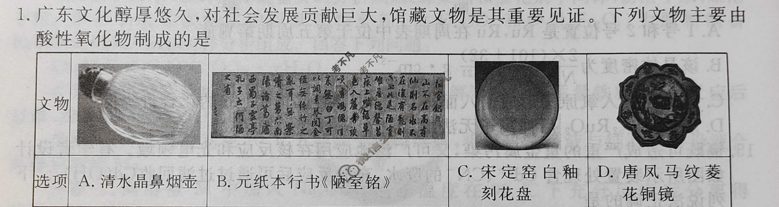 衡水金卷先享题(摸底卷) 2023-2024学年度高三一轮复习摸底测试卷[广东专版] 化学(一)1试题