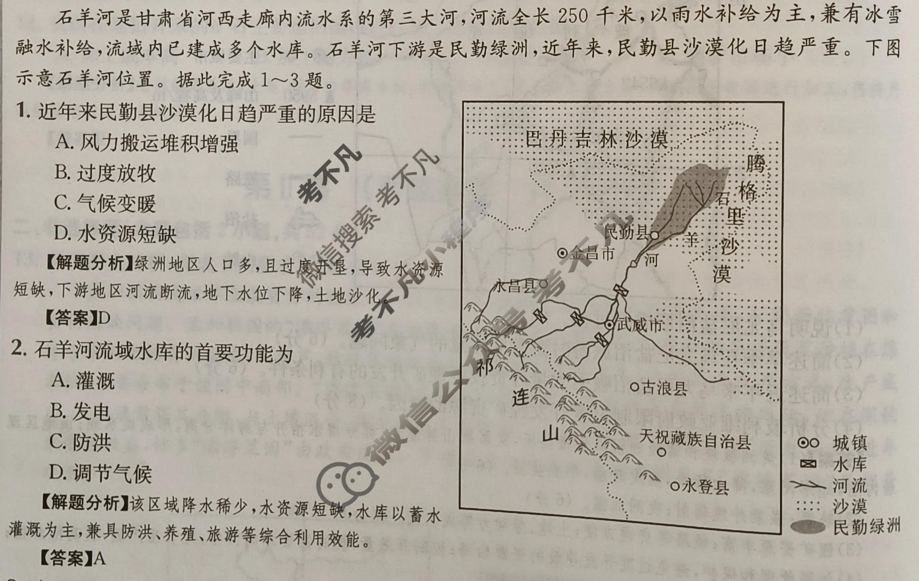 2024年高三第一轮复习周测卷[24·G3ZCJ(新高考)·地理-R-必考-G DONG]地理(二十)20答案