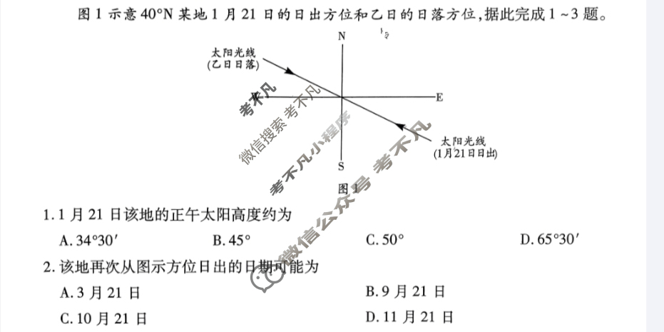 [天一大联考]2023-2024学年高中毕业班阶段性测试(二)2地理(老教材版)试题