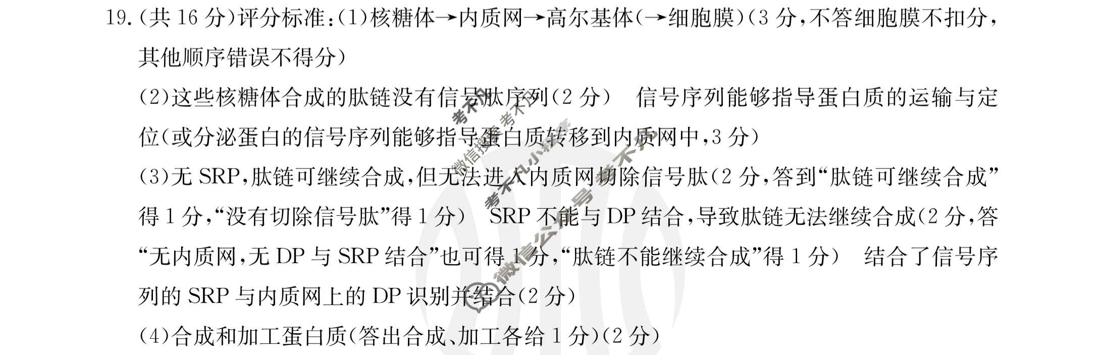 湖北省2024届高三金太阳10月联考(24-16C)生物答案