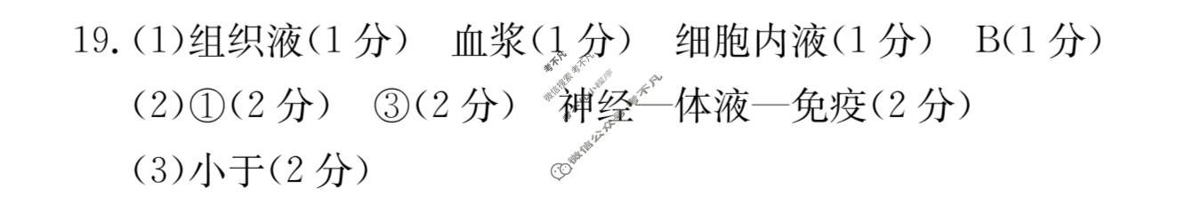 2023-2024学年河北省高二年级上学期金太阳10月联考(24-75B)生物B2答案