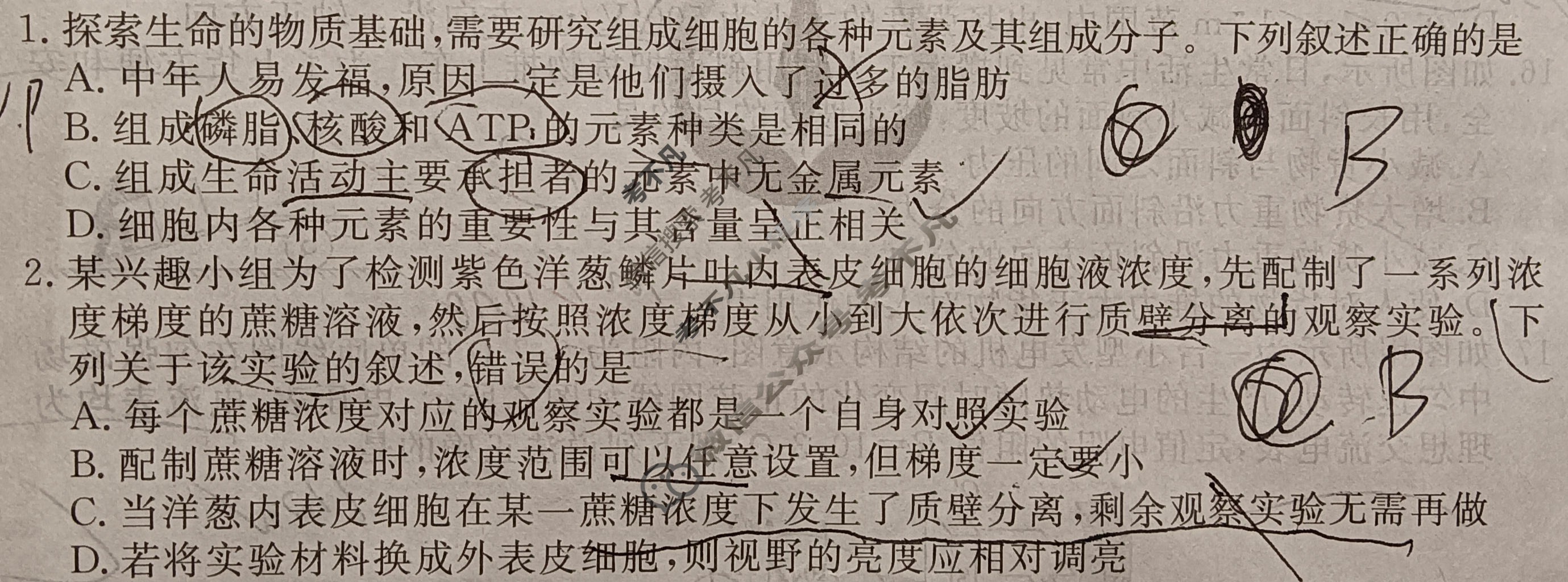 衡水金卷先享题(摸底卷) 2023-2024学年度高三一轮复习摸底测试卷[JJ·B] 理综(三)3试题