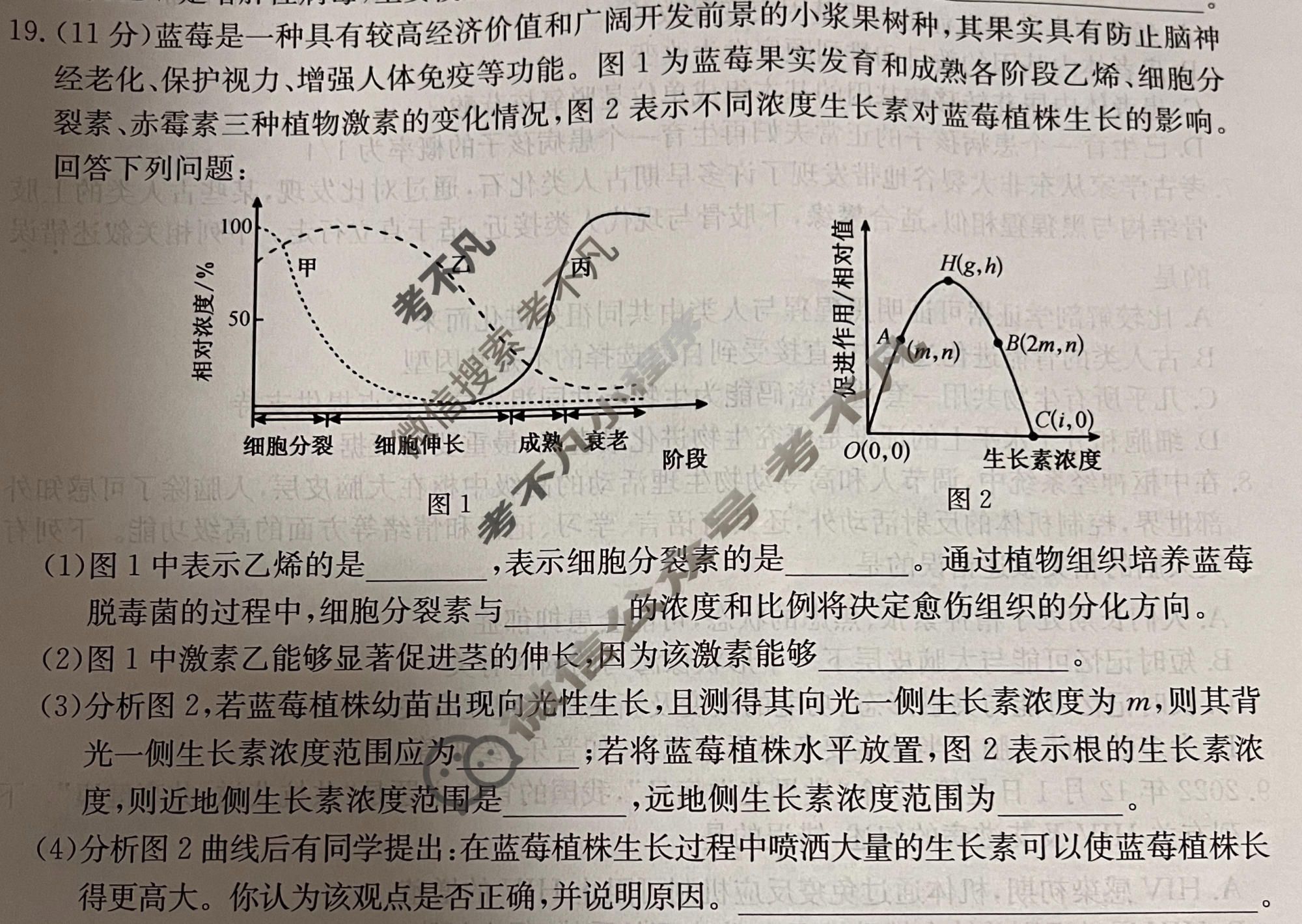 2024届全国高考分科调研模拟测试卷[XGK-湖南](五)5生物试题