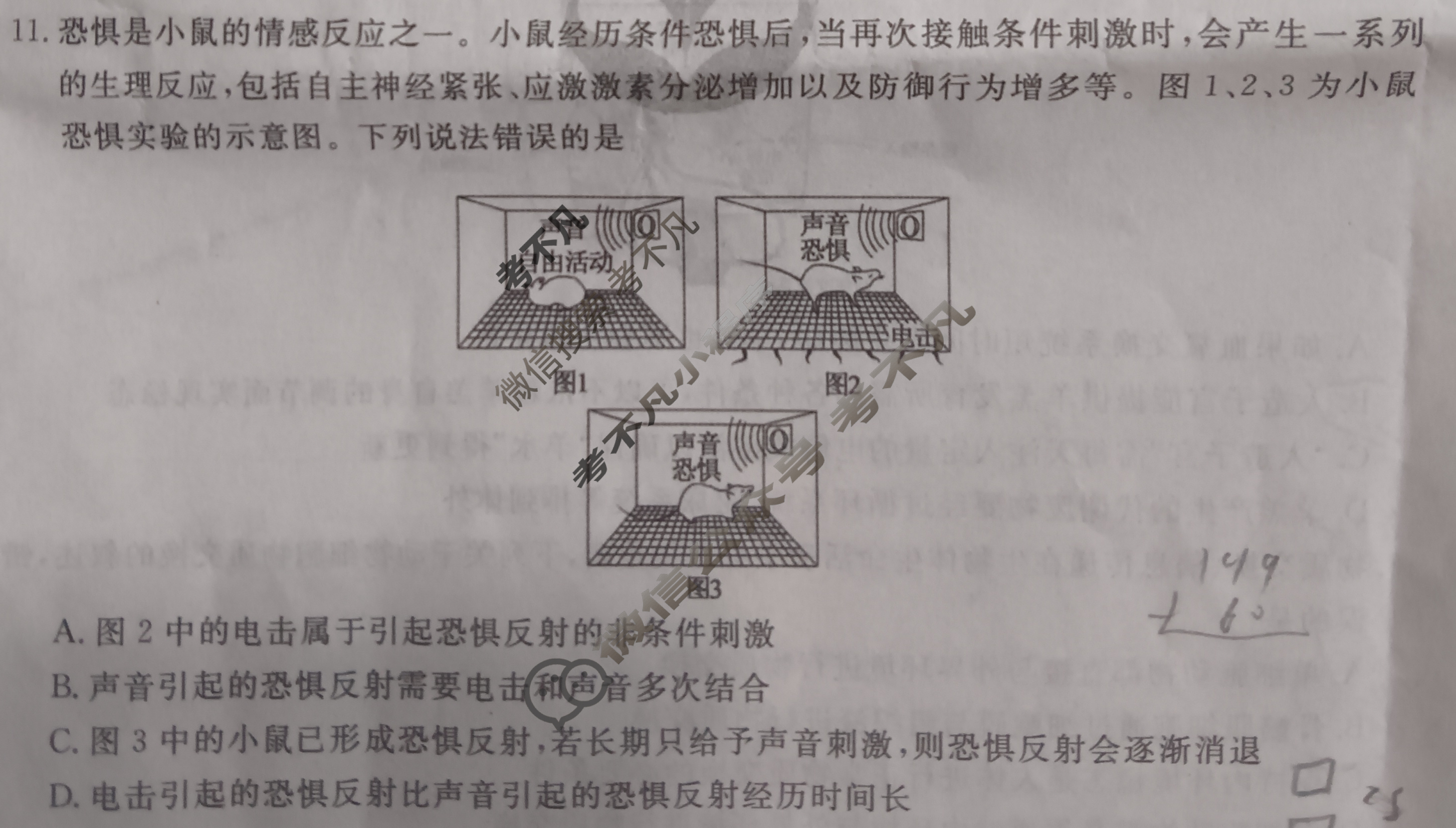 衡水金卷先享题·月考卷 2023-2024学年度上学期高三年级期中考试 生物学[SWX]试题