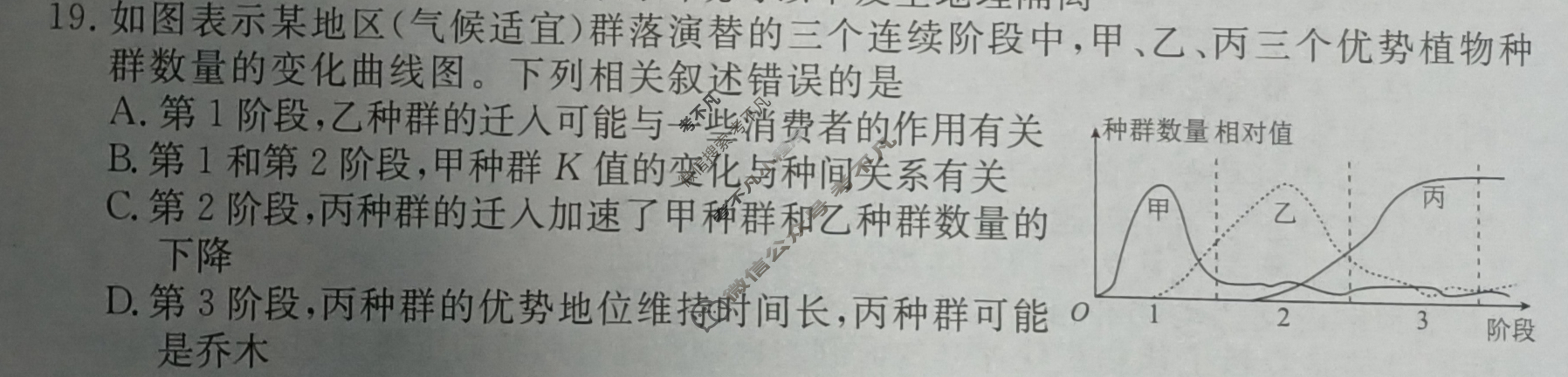 衡水金卷先享题(摸底卷) 2023-2024学年度高三一轮复习摸底测试卷[JJ·A] 生物学(三)3试题