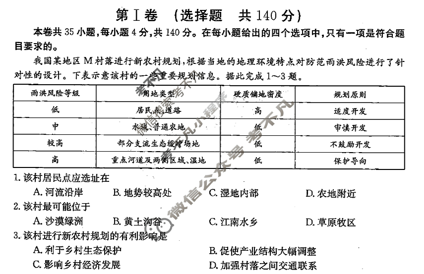 2023-2024学年新乡市高三金太阳第一次模拟考试(24-181C)文科综合试题