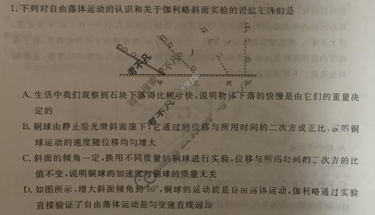 2024年衡水金卷先享题 高三一轮复习夯基卷[河北专版]物理(二)2试题