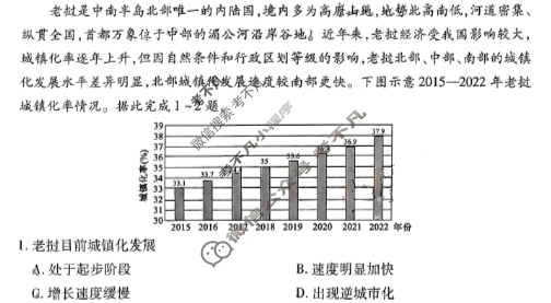 衡水金卷先享题(摸底卷) 2023-2024学年度高三一轮复习摸底测试卷[黑龙江专版] 地理(一)1试题