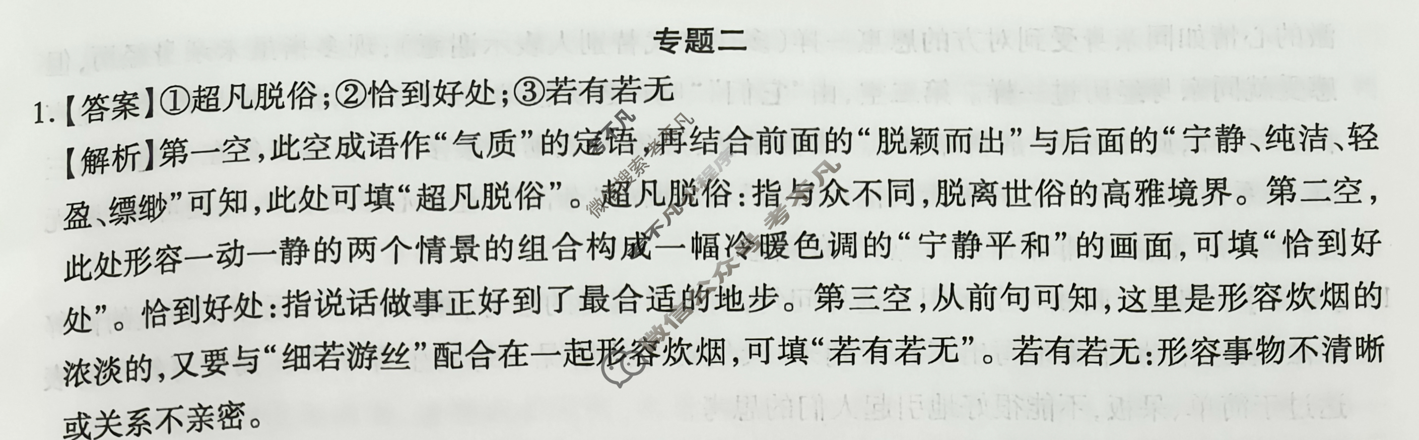 [智慧上进]2024届高三总复习必刷卷·老高考周周测·语文(二)2答案