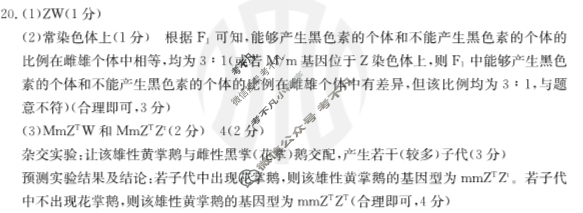 湖北省2024届高三金太阳12月联考(24-191C)生物答案