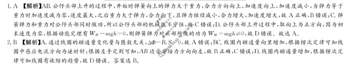 炎德英才大联考(雅礼版)雅礼中学2024届高三月考试卷(四)4物理答案
