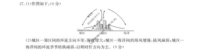 河北省2023-2024学年高一(上)质检联盟金太阳第四次月考(24-258A)地理答案