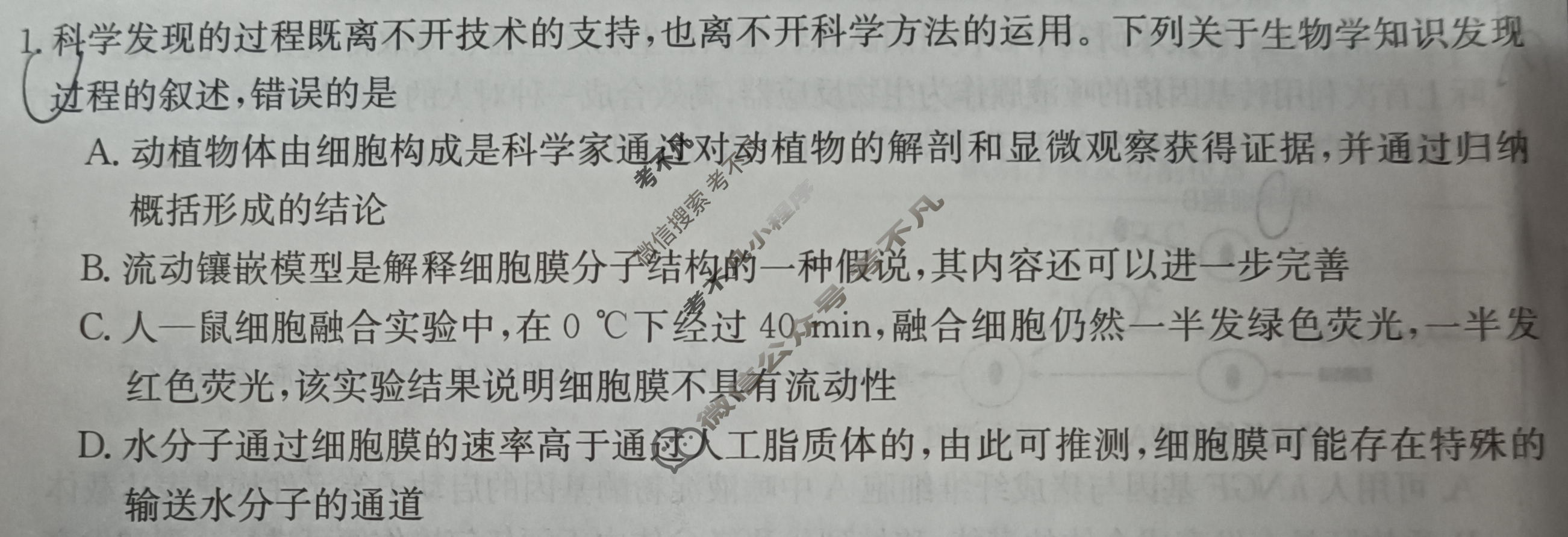 湖南省2024届高三金太阳12月联考(◇)生物试题
