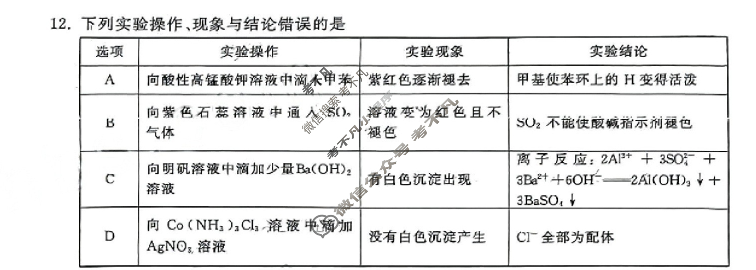 [衡中同卷]2023-2024学年度高三一轮复习滚动卷[广东专版]化学(四)4试题