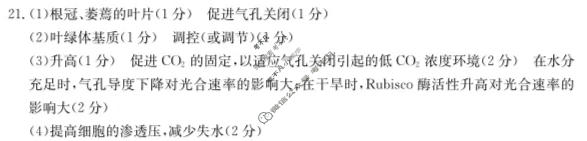 辽宁省2023-2024学年高三金太阳1月联考(24-260C)生物答案