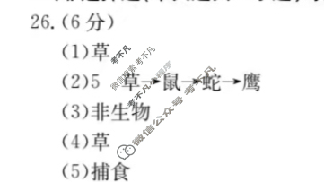 陕西省2023~2024学年度七年级期末教学素养测评(四)[4L R-SX]生物答案