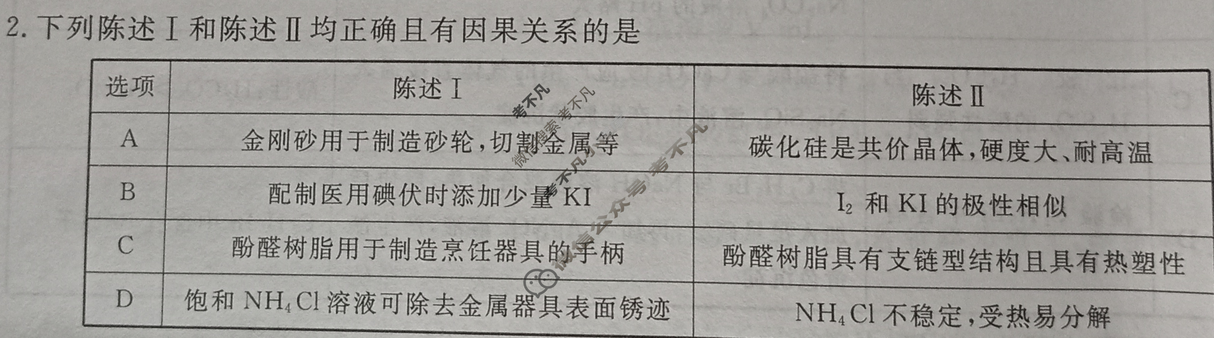 名师卷 2024年高考模拟调研卷[湖南省双◇]化学(五)5试题