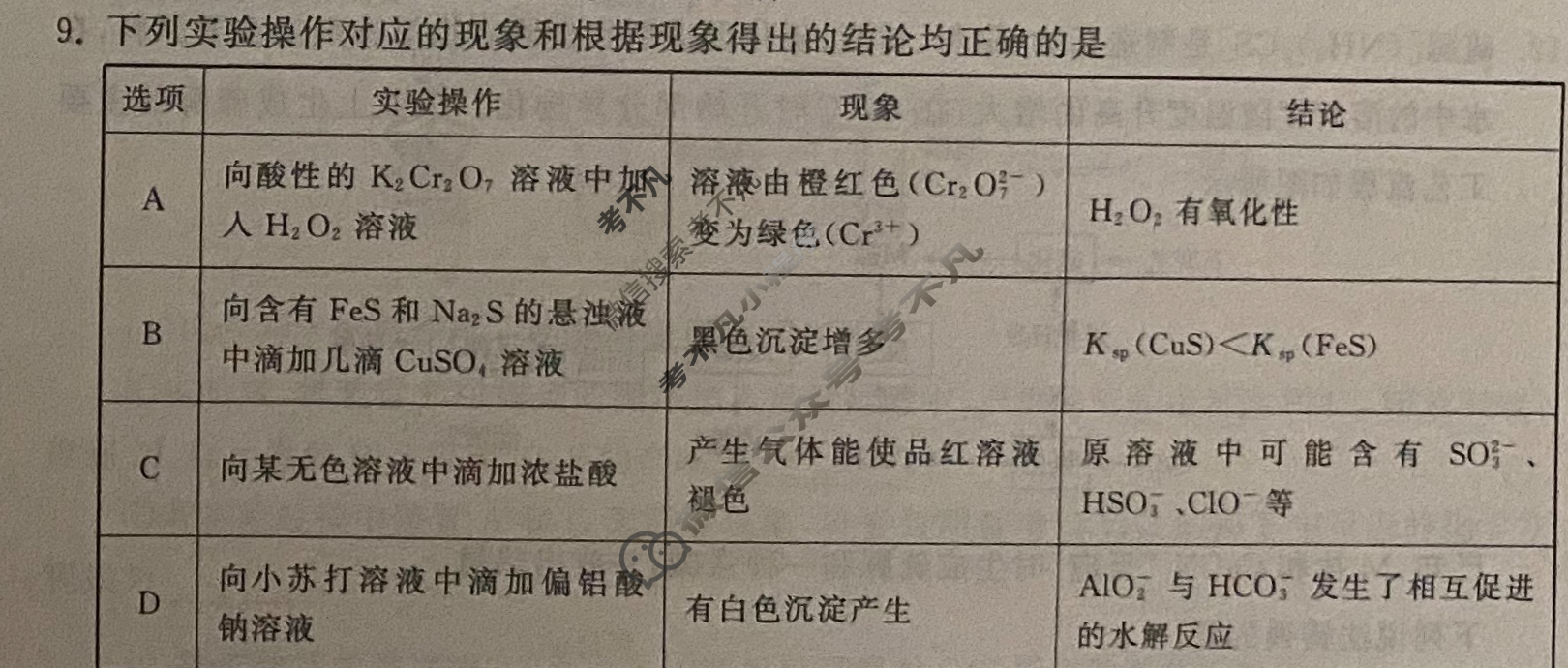 2024届衡中同卷 调研卷[新教材版J]化学(五)5试题